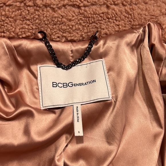 NEW BCBGeneration Color Block Teddy Faux Fur Coat - Picture 11 of 15